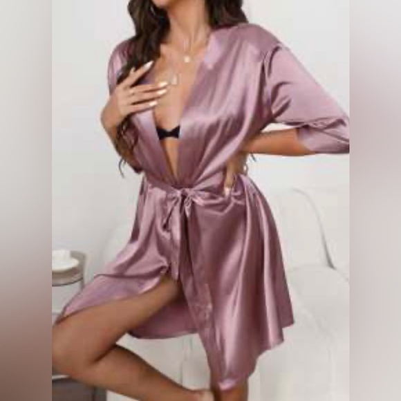 SHEIN BRIDESMAIDS ROBES - MAUVE x 3 - Picture 1 of 4